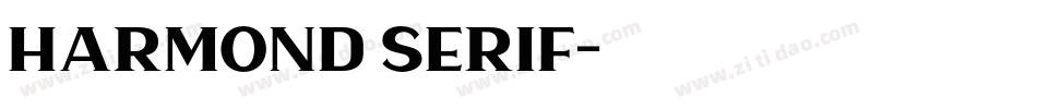 harmond serif字体转换